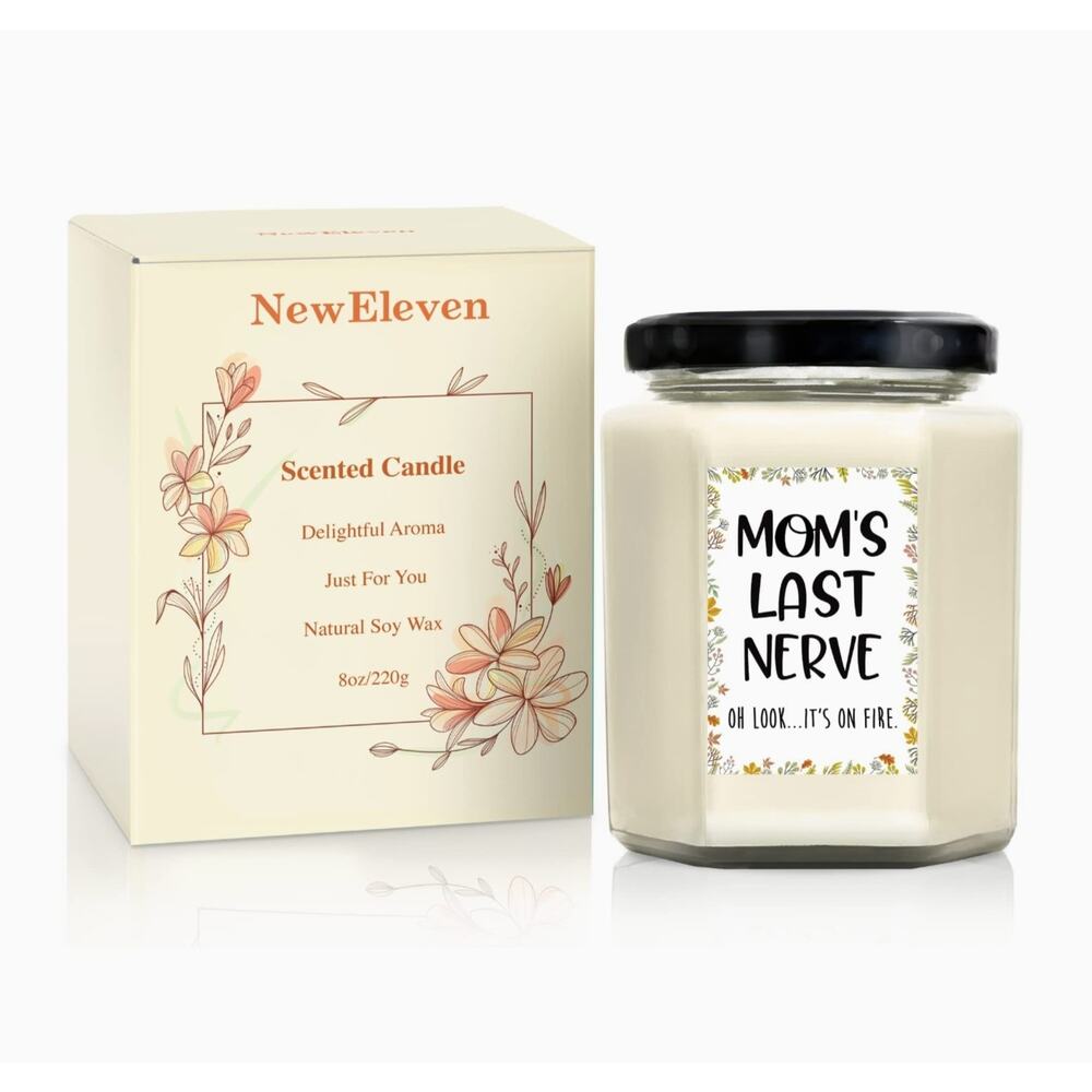 Candle for Mom Lavender Soy Mothers Day‎ Gift Glass Jar Funny Joke Last Nerve